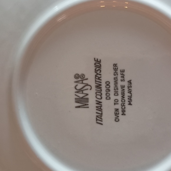 Mikasa Italian Countryside Footed Tea Cup Saucer Set of 4 DD900 - Picture 8 of 8